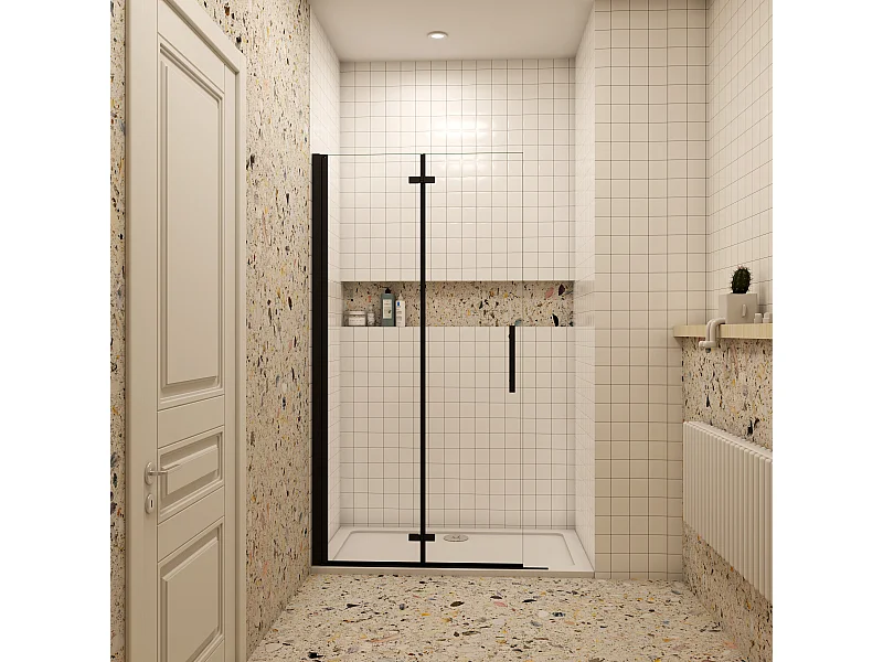 195cm Duschewand Walk-in Duschabtrennung Faltwand