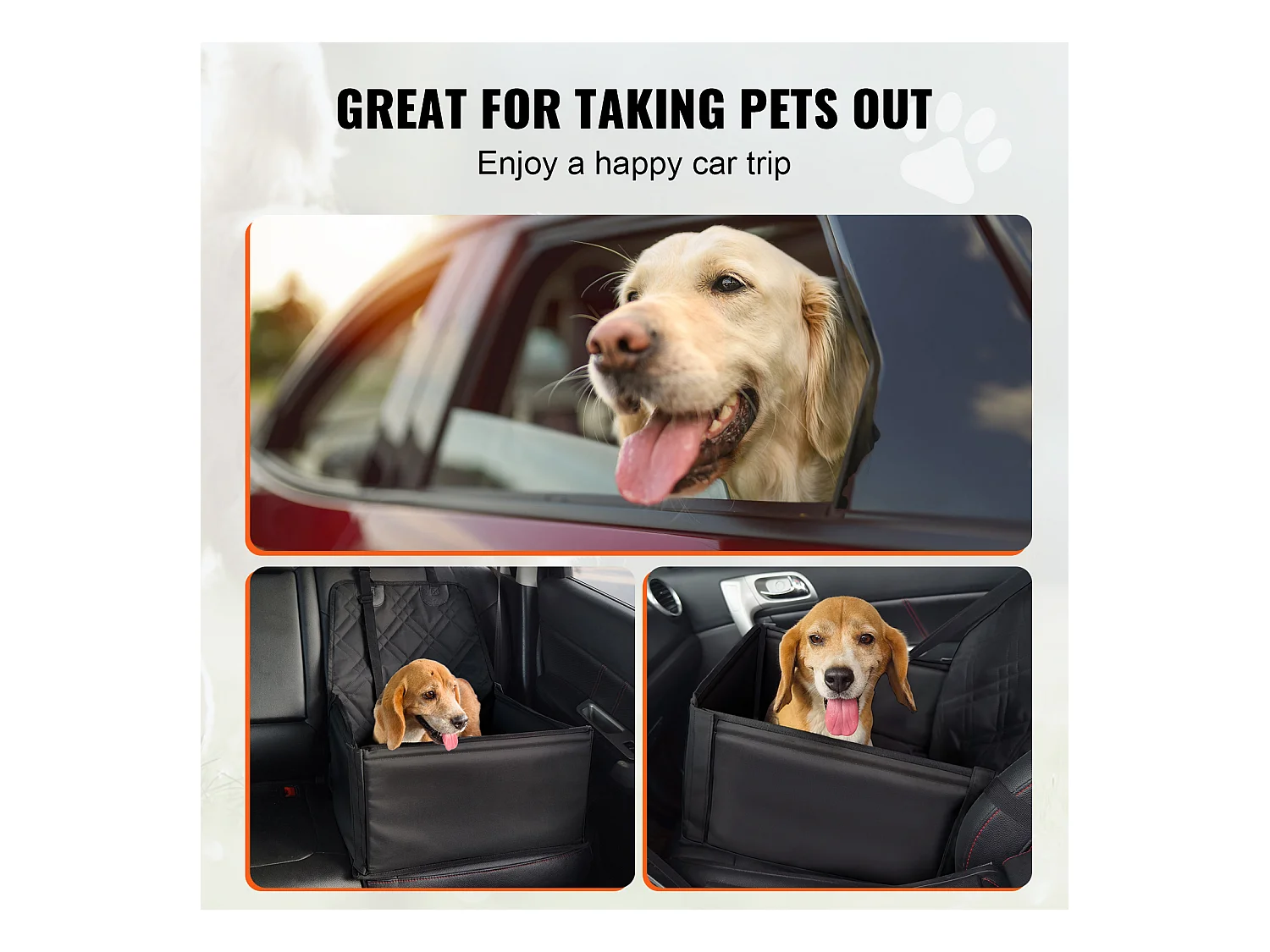 Autositz für Hunde SucceBuy, Bis zu 12 kg, Schwarz