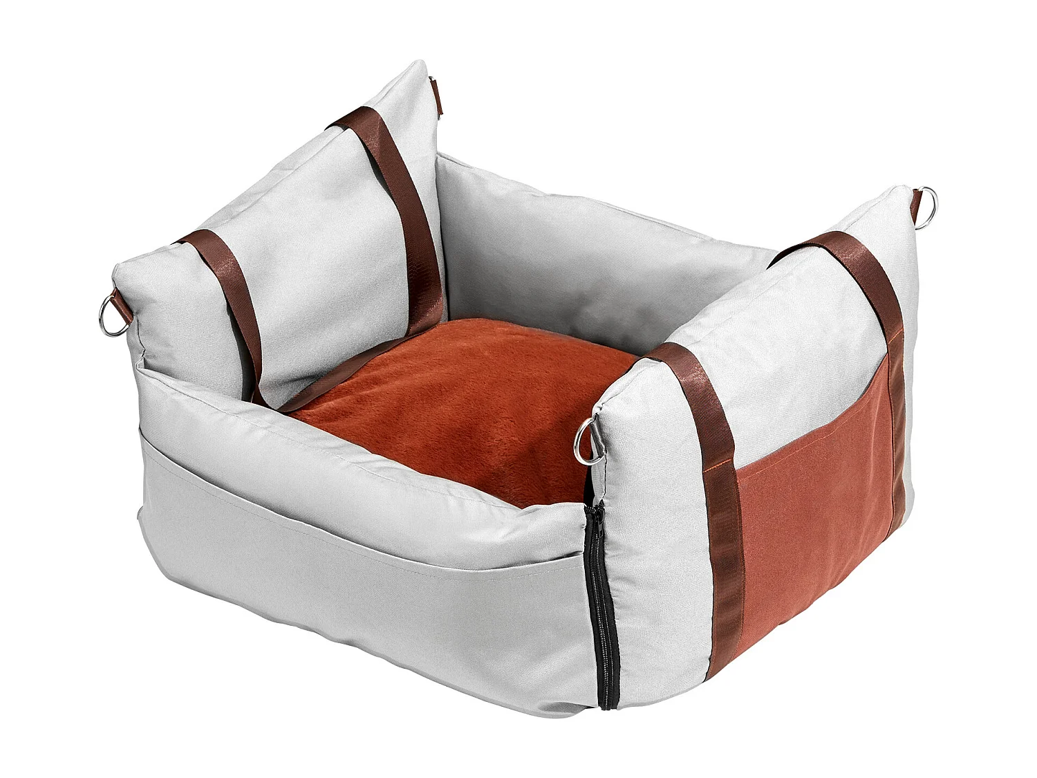 Siège Auto Rehausseur pour Chien SucceBuy, Taille Petite (Jusqu'à 11 kg), Couleur Grise