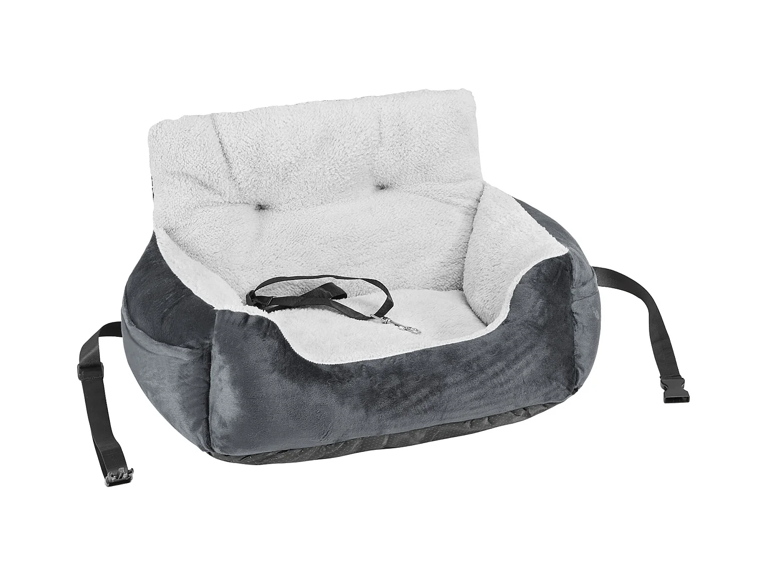 Silla de Coche para Perros SucceBuy, Tamaño Pequeño (Hasta 9 kg), Color Gris Oscuro