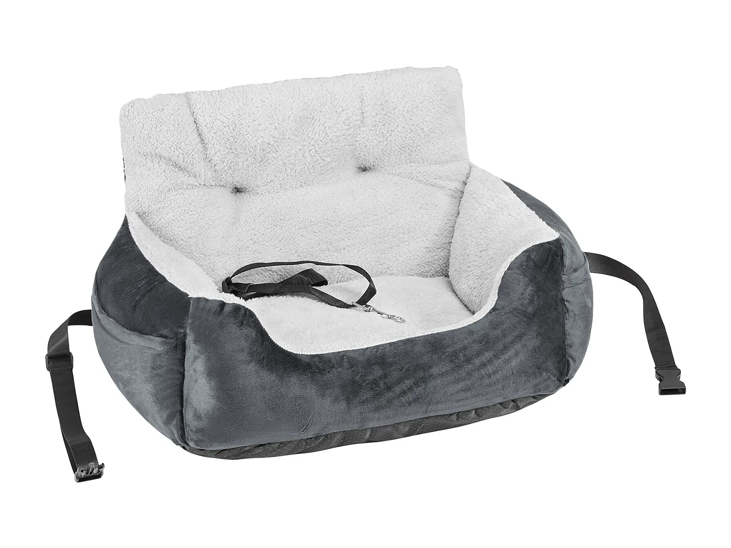 Silla de Coche para Perros SucceBuy, Tamaño Pequeño (Hasta 9 kg), Color Gris Oscuro