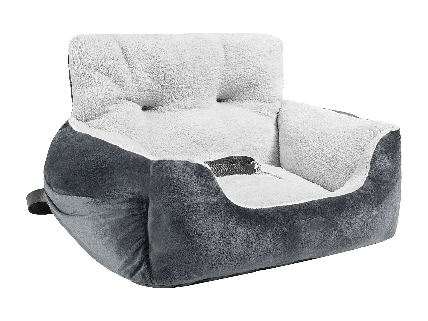 Silla de Coche para Perros SucceBuy, Tamaño Pequeño (Hasta 9 kg), Color Gris Oscuro