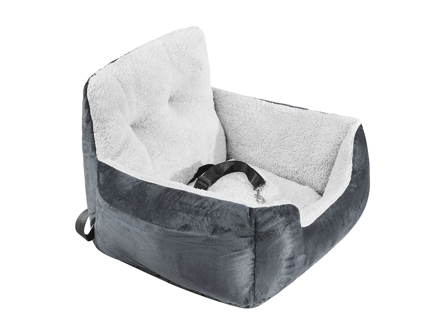 Silla de Coche para Perros SucceBuy, Tamaño Pequeño (Hasta 9 kg), Color Gris Oscuro