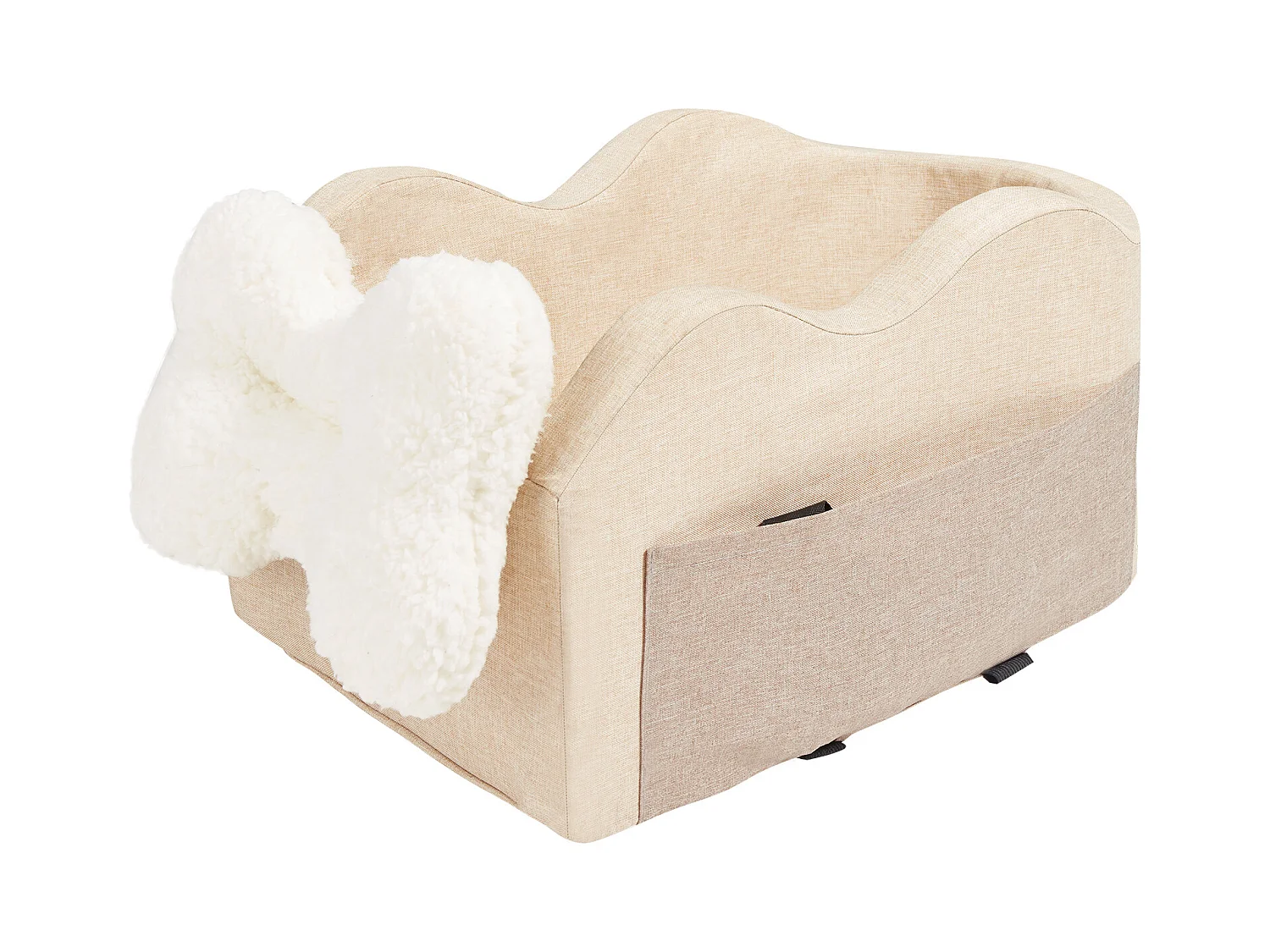 Siège Auto pour Chien SucceBuy, Console Centrale pour Chien Petit (3,6 kg), Couleur Marron Clair