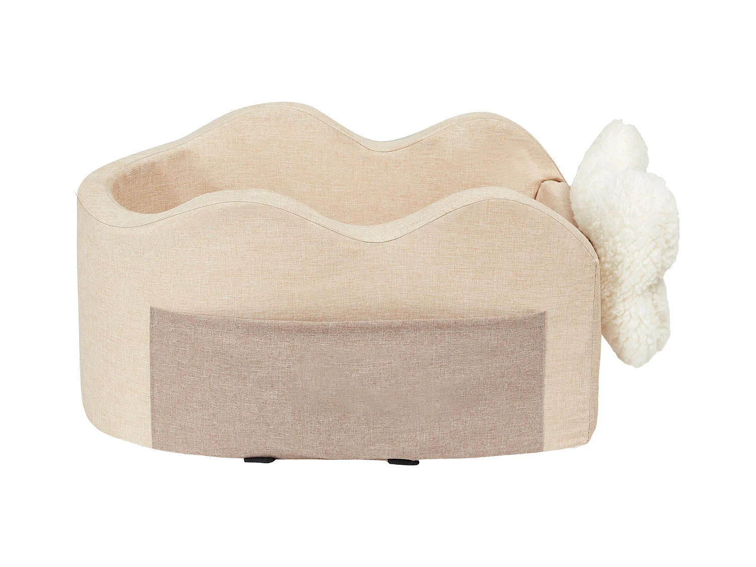 Siège Auto pour Chien SucceBuy, Console Centrale pour Chien Petit (3,6 kg), Couleur Marron Clair