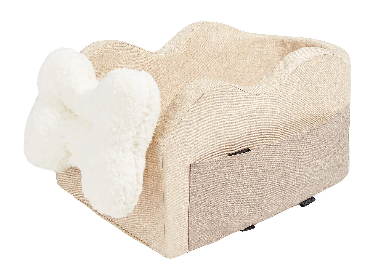 Seggiolino Auto a Console Centrale per Cane SucceBuy, Taglia Piccola (3,6 kg), Colore Marrone Chiaro