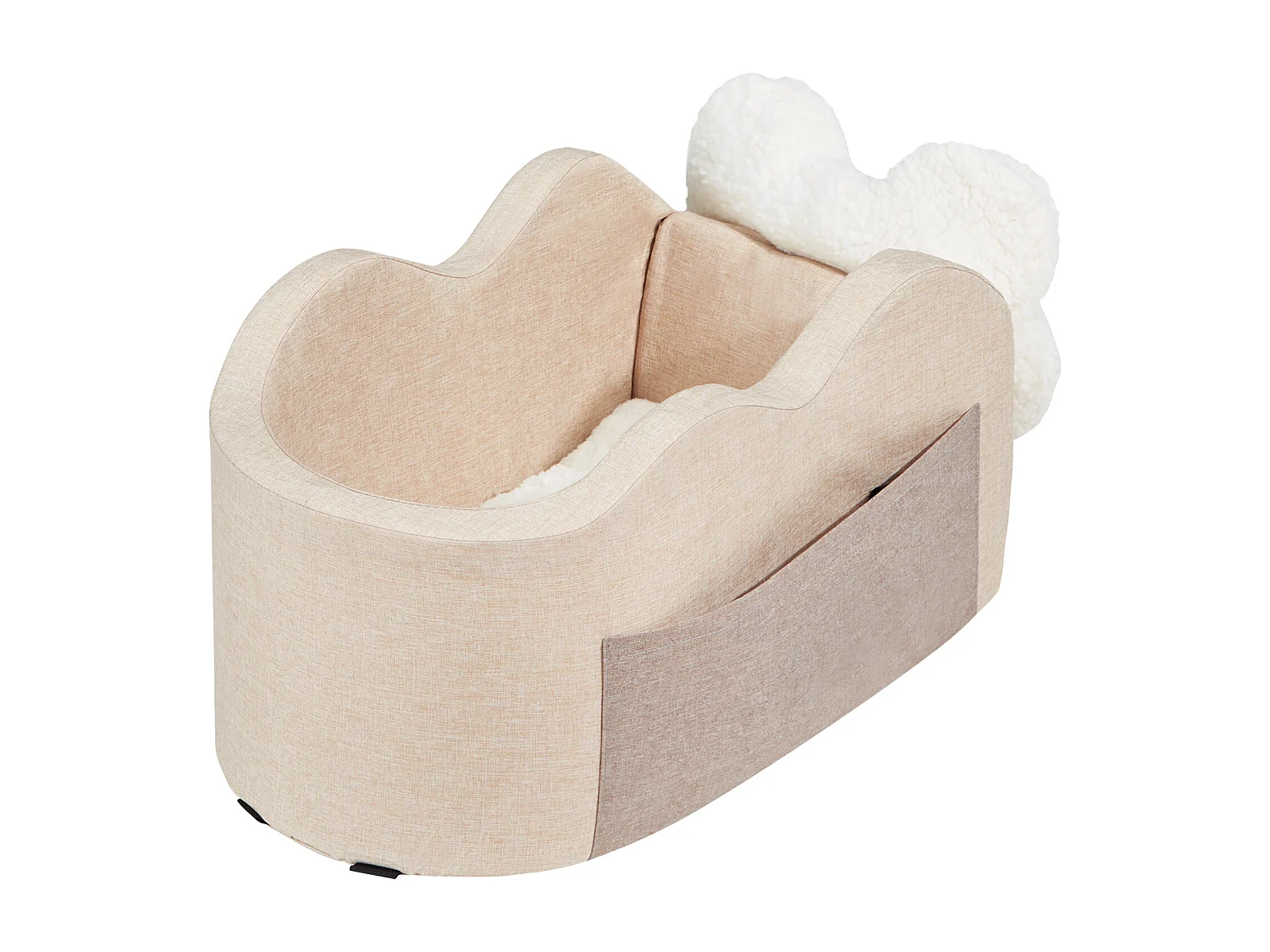 Seggiolino Auto a Console Centrale per Cane SucceBuy, Taglia Piccola (3,6 kg), Colore Marrone Chiaro