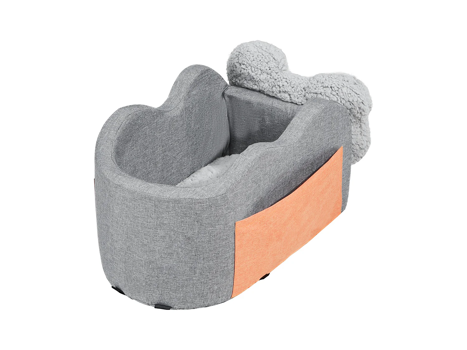 Siège Auto pour Chien SucceBuy, Console Centrale pour Petit Chien (3,6 kg), Gris Foncé