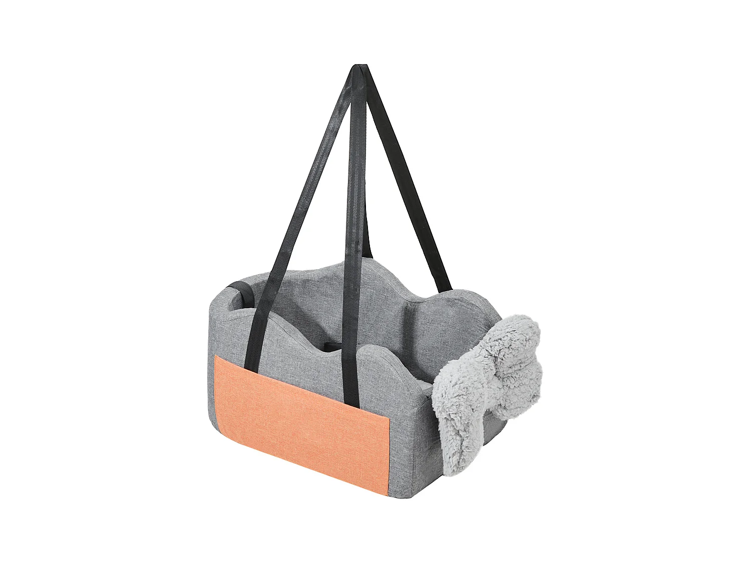 Autositz für Hunde SucceBuy, Mittelkonsole für Kleine Hunde (3,6 kg), Dunkelgrau