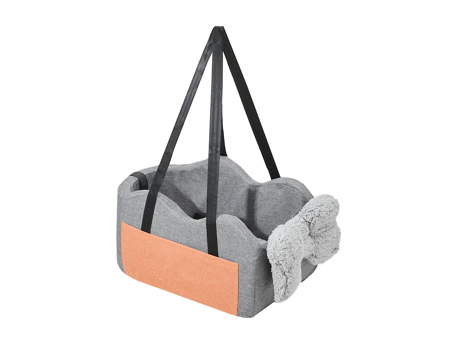 Siège Auto pour Chien SucceBuy, Console Centrale pour Petit Chien (3,6 kg), Gris Foncé