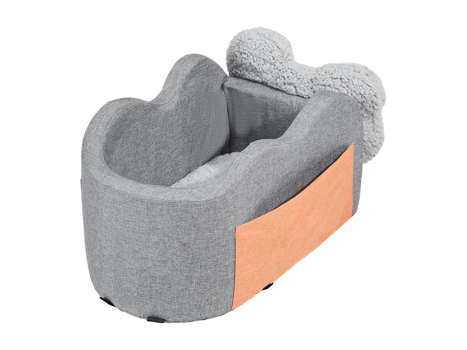 Siège Auto pour Chien SucceBuy, Console Centrale pour Petit Chien (3,6 kg), Gris Foncé