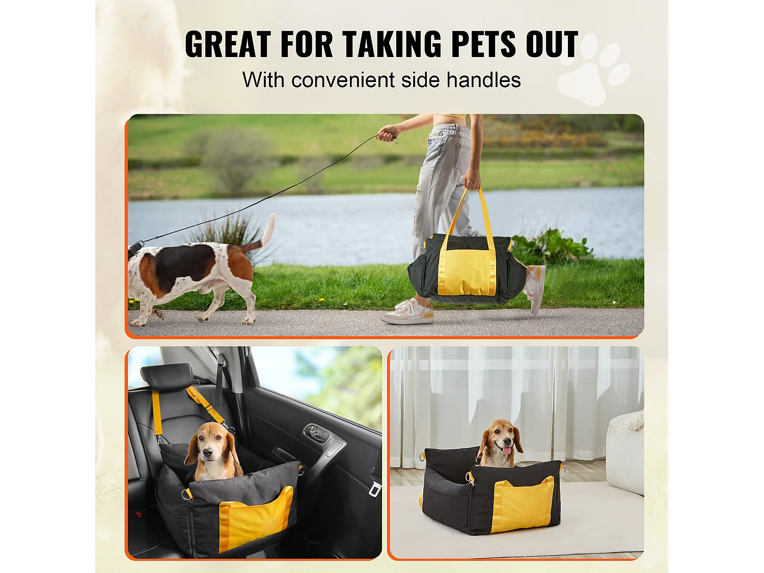 Siège Auto pour Chien SucceBuy, Taille Petite (Jusqu'à 11 kg), Couleur Noire