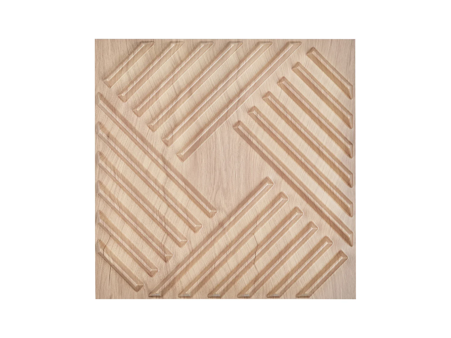 Panneaux Muraux 3D SucceBuy, Lot de 12, 50 x 50 cm, PVC  à Lattes, Couverture de 3 m², Bois Blair