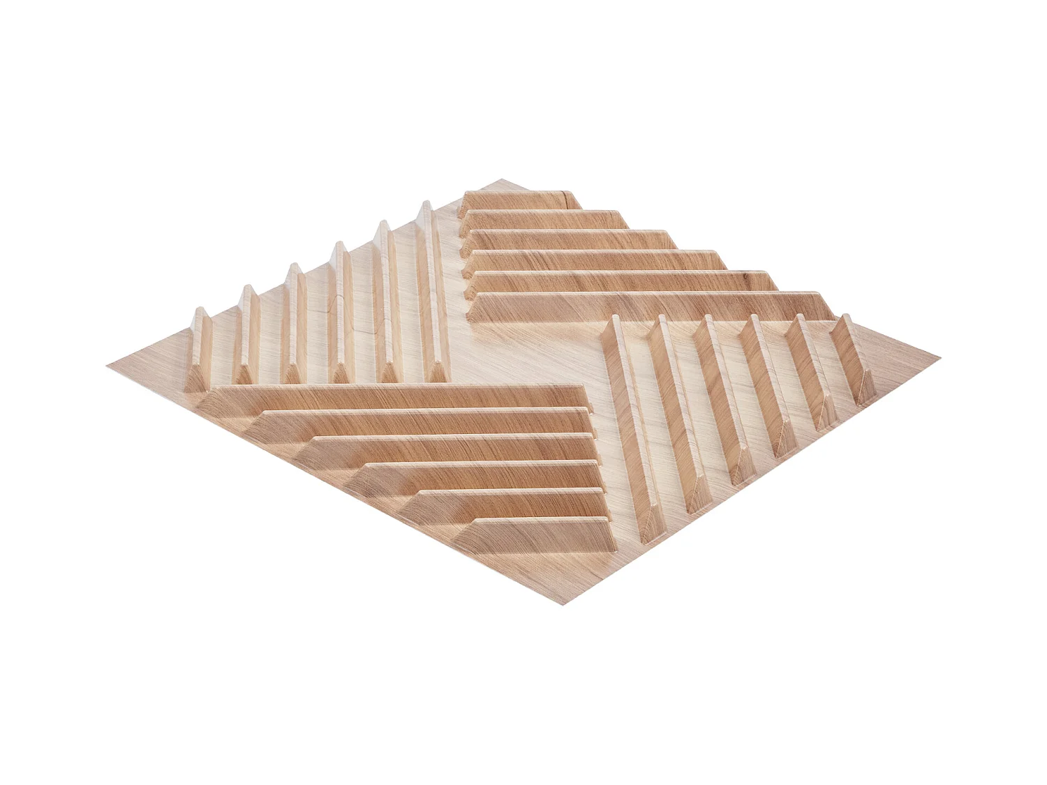 Panneaux Muraux 3D SucceBuy, Lot de 12, 50 x 50 cm, PVC  à Lattes, Couverture de 3 m², Bois Blair