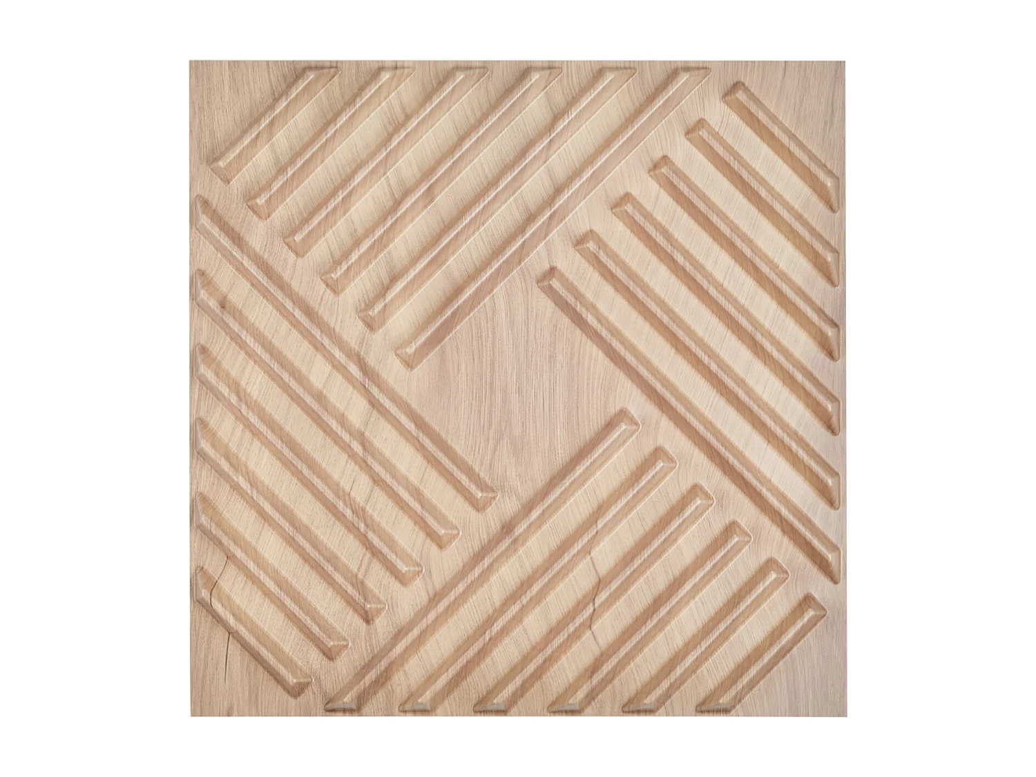 Panneaux Muraux 3D SucceBuy, Lot de 12, 50 x 50 cm, PVC  à Lattes, Couverture de 3 m², Bois Blair