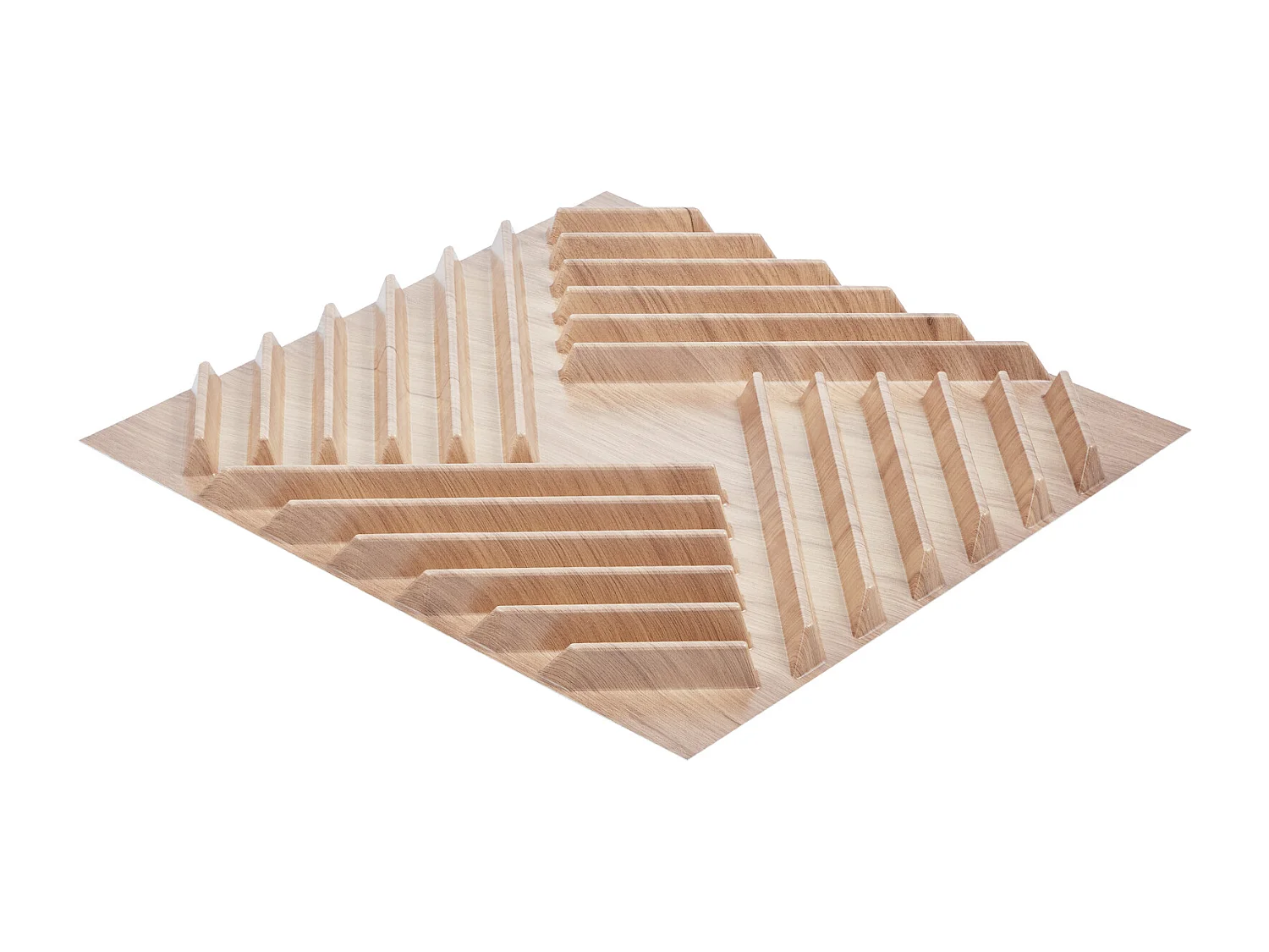 Panneaux Muraux 3D SucceBuy, Lot de 12, 50 x 50 cm, PVC  à Lattes, Couverture de 3 m², Bois Blair