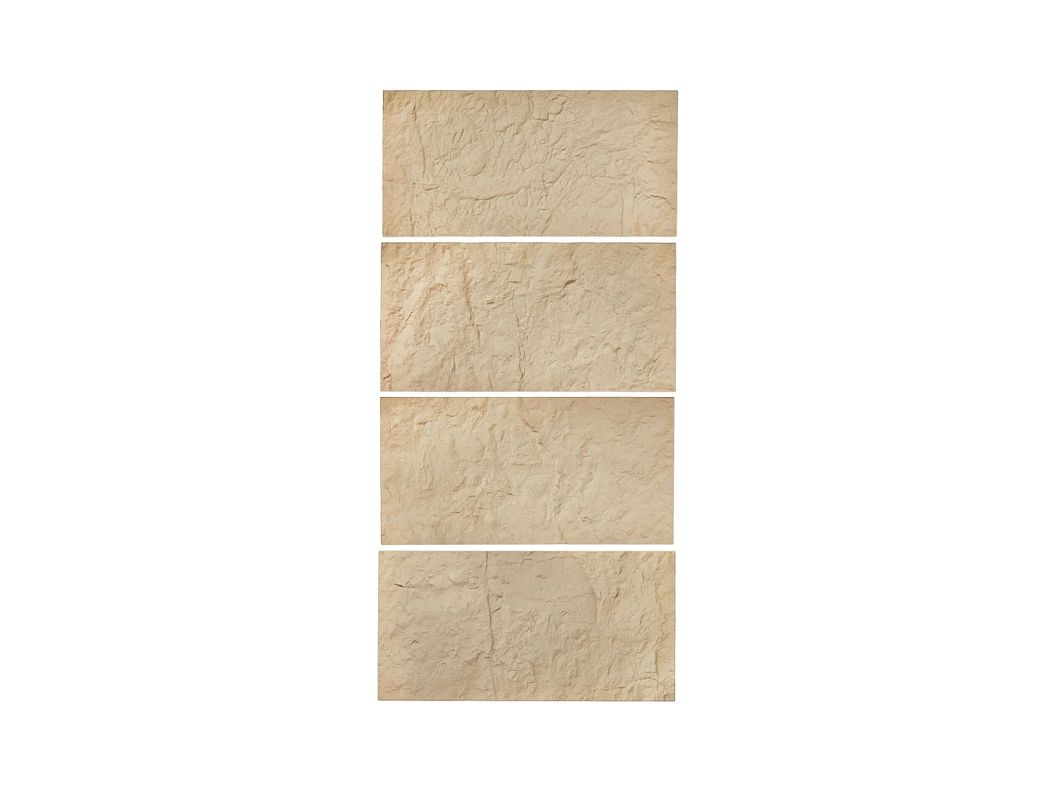 Panneaux Muraux 3D SucceBuy, Lot de 4, 122 x 61 cm, Aspect Pierre, Couverture de 3 m², Jaune Pierre