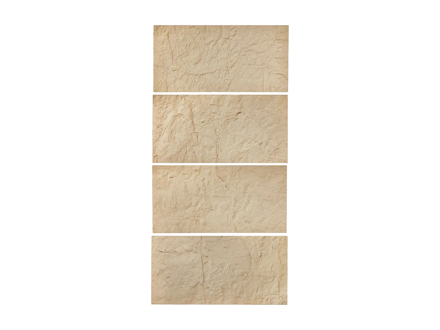 Panneaux Muraux 3D SucceBuy, Lot de 4, 122 x 61 cm, Aspect Pierre, Couverture de 3 m², Jaune Pierre