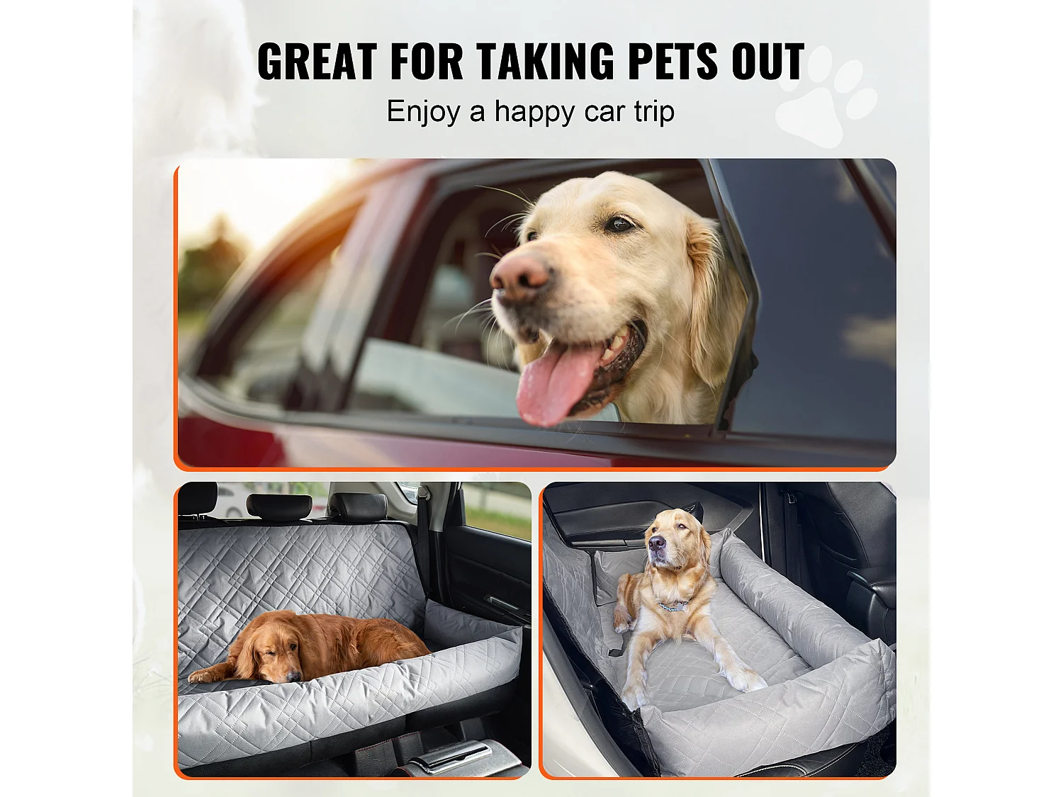 Siège Auto pour Chien SucceBuy, Taille Moyenne/Grande (Jusqu'à 45 kg), Couleur Grise