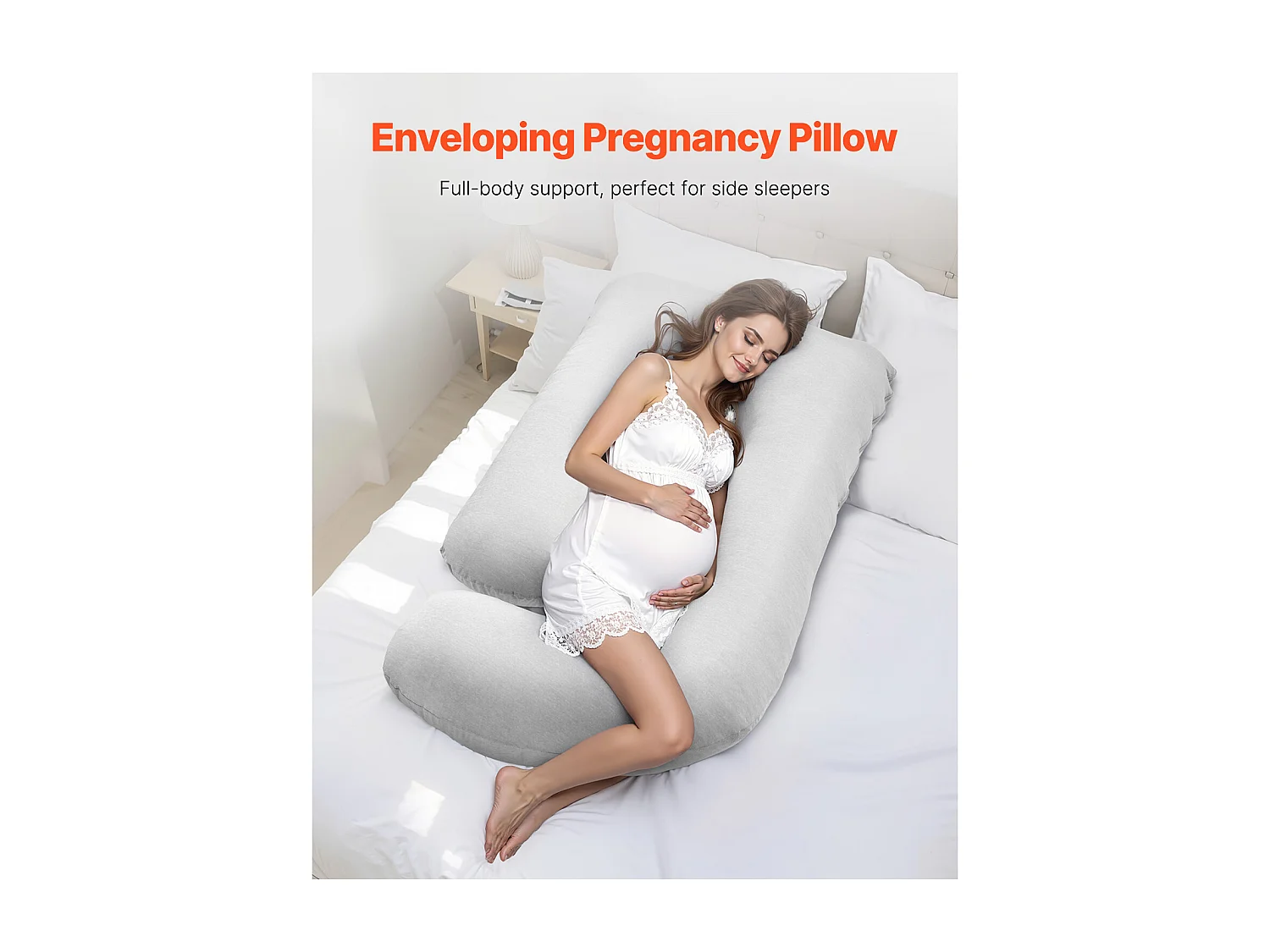 Cuscino per Gravidanza SucceBuy, Cuscino Maternità a Forma di G, Morbido e Traspirante