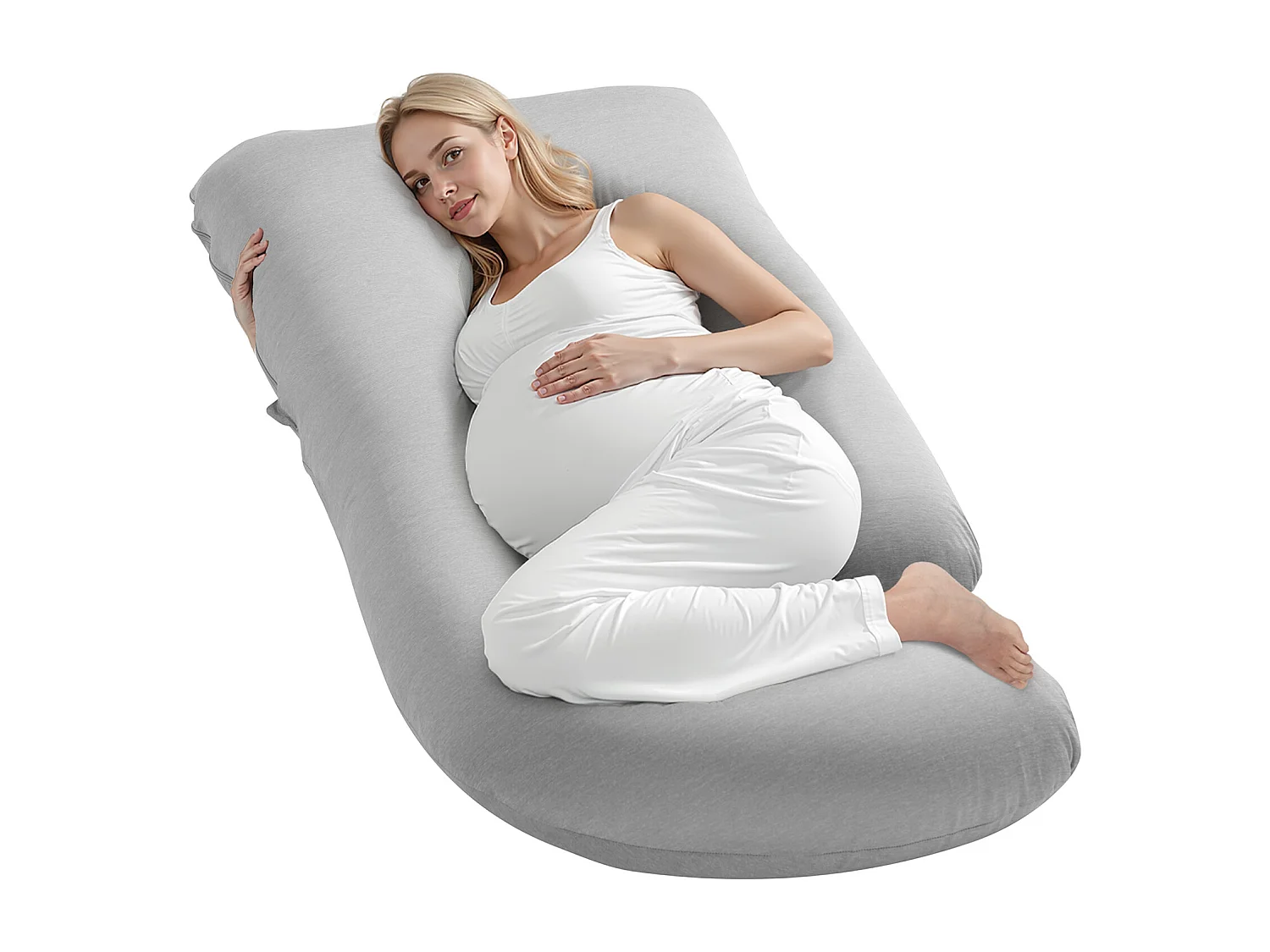 Cuscino per Gravidanza SucceBuy, Cuscino Maternità a Forma di G, Morbido e Traspirante