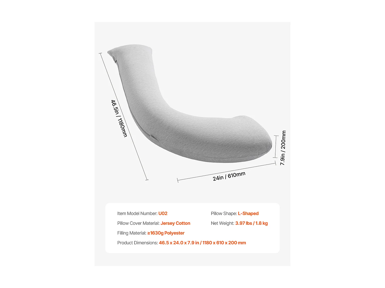 Cuscino per Gravidanza SucceBuy, Cuscino Maternità a Forma di L, Morbido e Traspirante