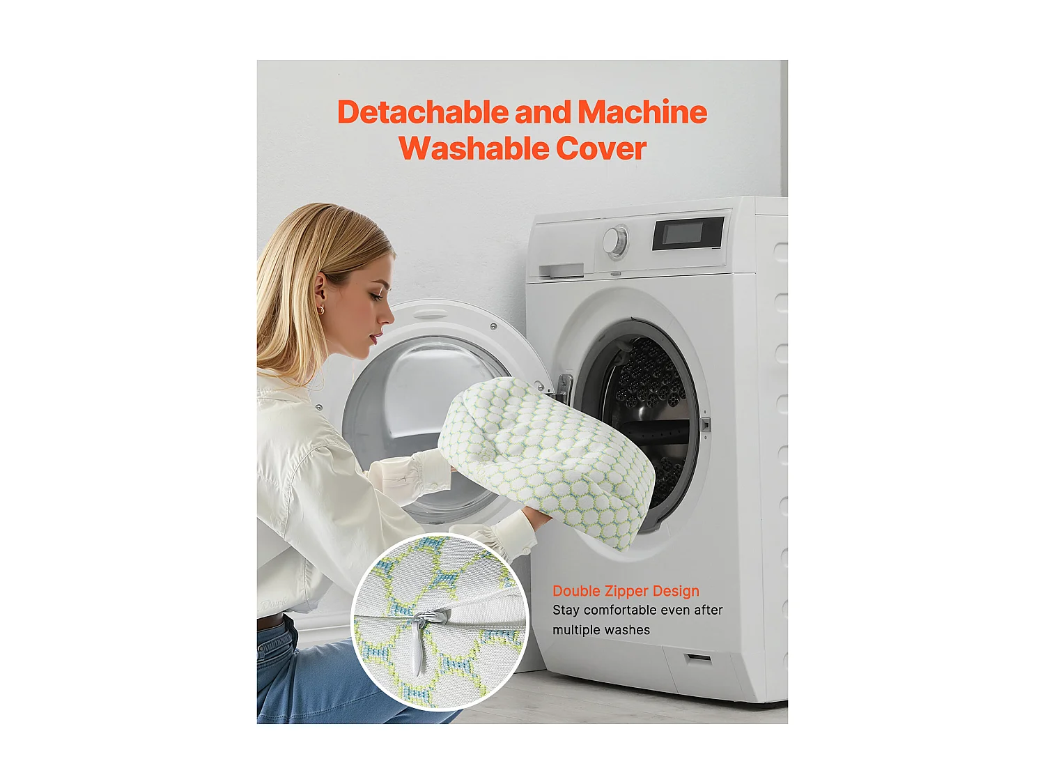 Zwangerschapskussen SucceBuy, W-Vormig Zwangerschapskussen, Gecompenseerd, Zacht en Ademend