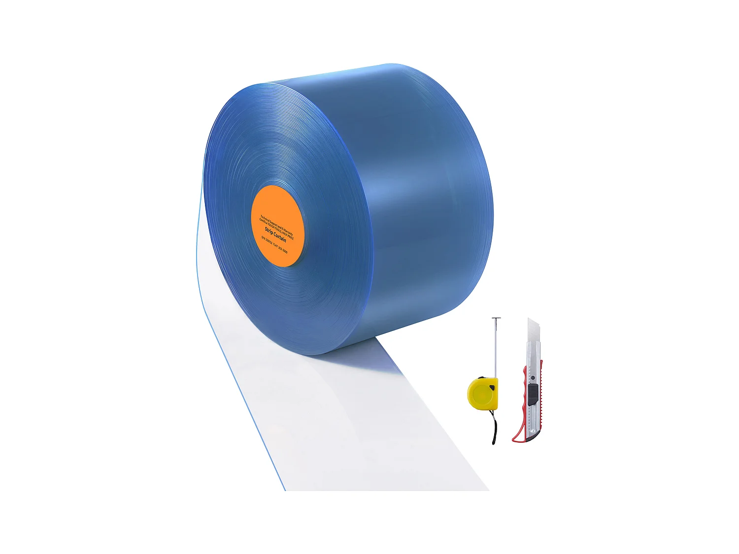 Türvorhangstreifen SucceBuy PVC-Streifenvorhang für Türen – 25,5 x 30,5 cm Rolle – für Kühl- und Gefrierschrank – Transparenter Kunststoff