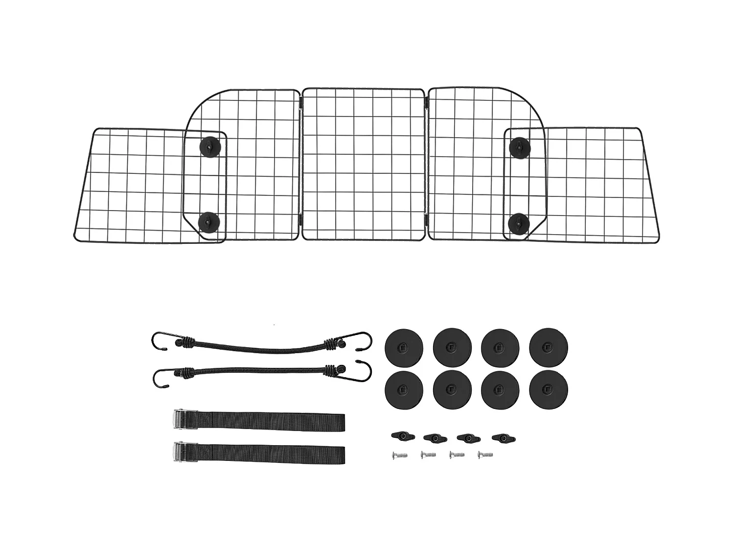 Barrière de Sécurité Réglable pour Chien SucceBuy, (97 à 157 cm), Séparateur de Voiture pour Espace de Chargement