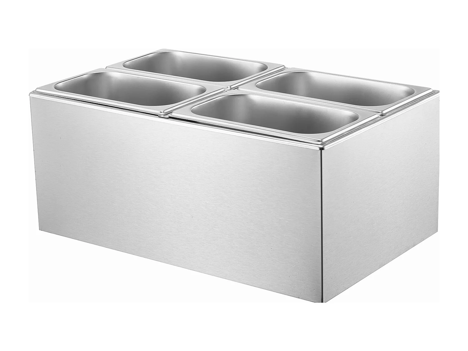 Chauffe-Plat Buffet SucceBuy Chauffe-Plats de Comptoir à 4 Plaques, Bain-Marie Électrique de 15 L pour Restaurants