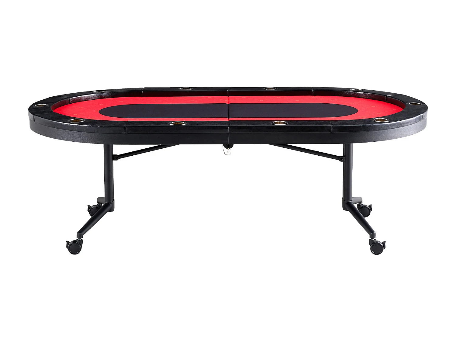 Table de Poker Pliable Ovale SucceBuy Table de Poker Pliable Ovale 10 Joueurs 229 cm, Blackjack de Casino et Texas Holdem