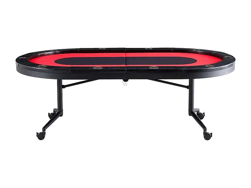 Owalny Składany Stół do Pokera SucceBuy 10-Player Oval Folding Poker Table 229 cm, Casino Blackjack i Texas Hold'em