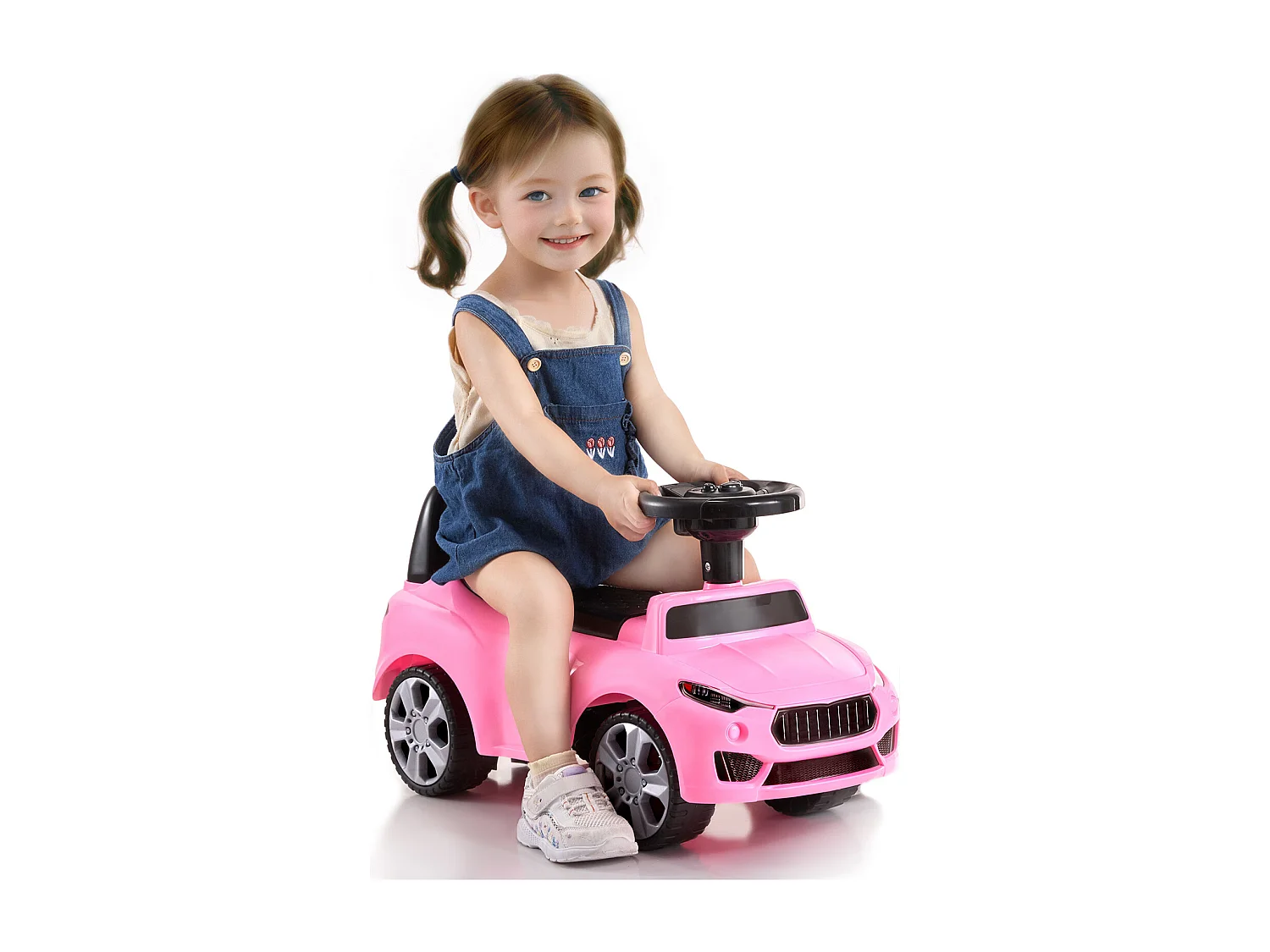 Passeggino Walker SucceBuy Macchinina Rosa per Bambini - Ideale per Bambini da 1 a 3 Anni, Ottima per Aiutare i Più Piccoli a Sviluppare l'Equilibrio