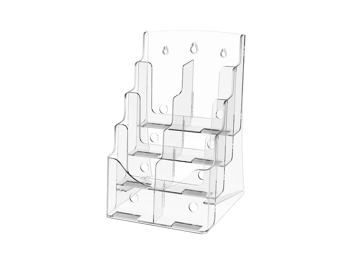 Porte-Brochures en Acrylique SucceBuy, 21,6 x 27,9 cm, Présentoir de Brochures à 4 Niveaux, Rack de Présentation de Documents