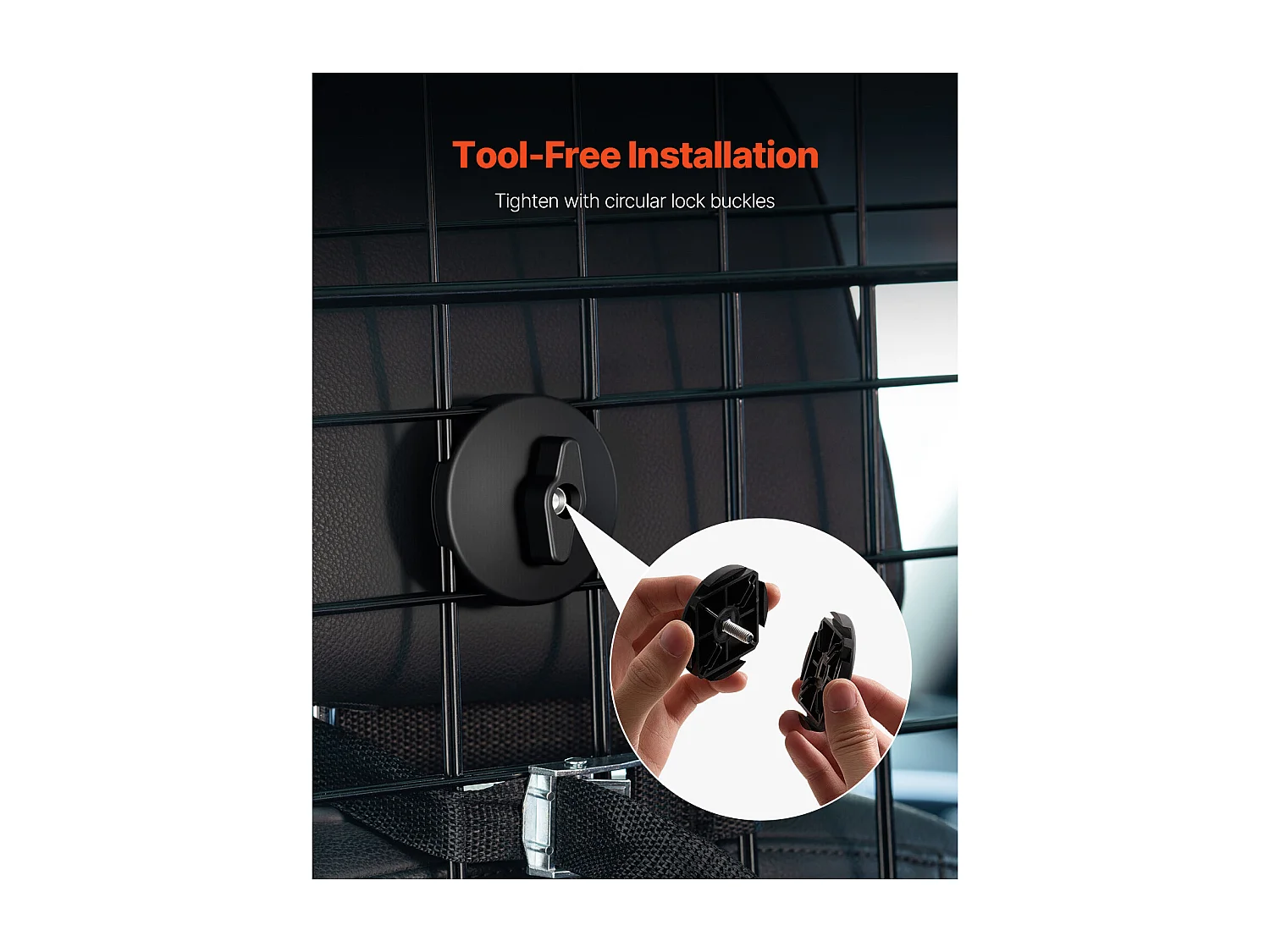 Barrera de Seguridad Ajustable para Perros SucceBuy, (96 a 168 cm), Separador de Coche para Espacio de Carga