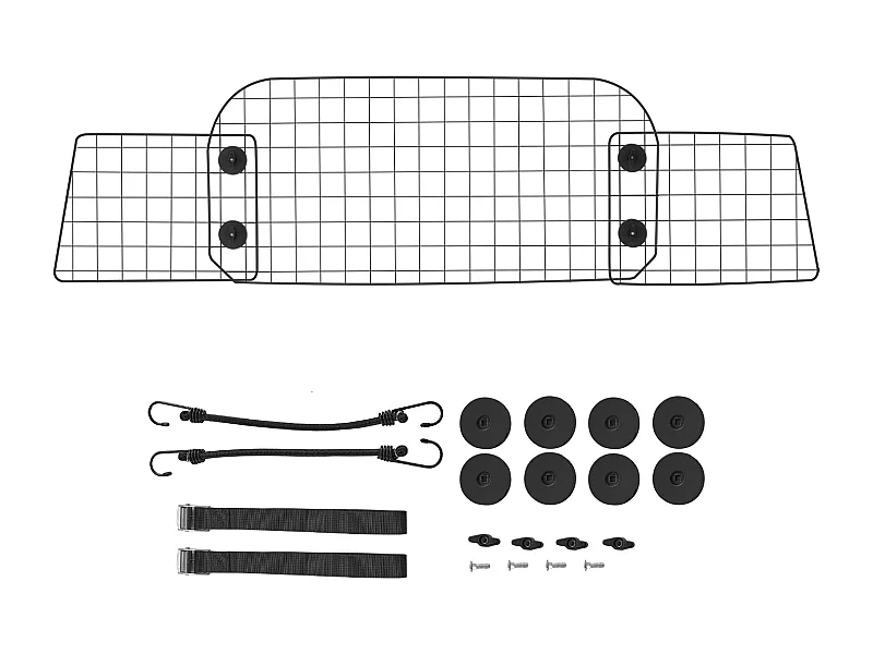 Verstellbare Sicherheitsbarriere für Hunde SucceBuy , (96 bis 168 cm), Autotrenner für Laderaum
