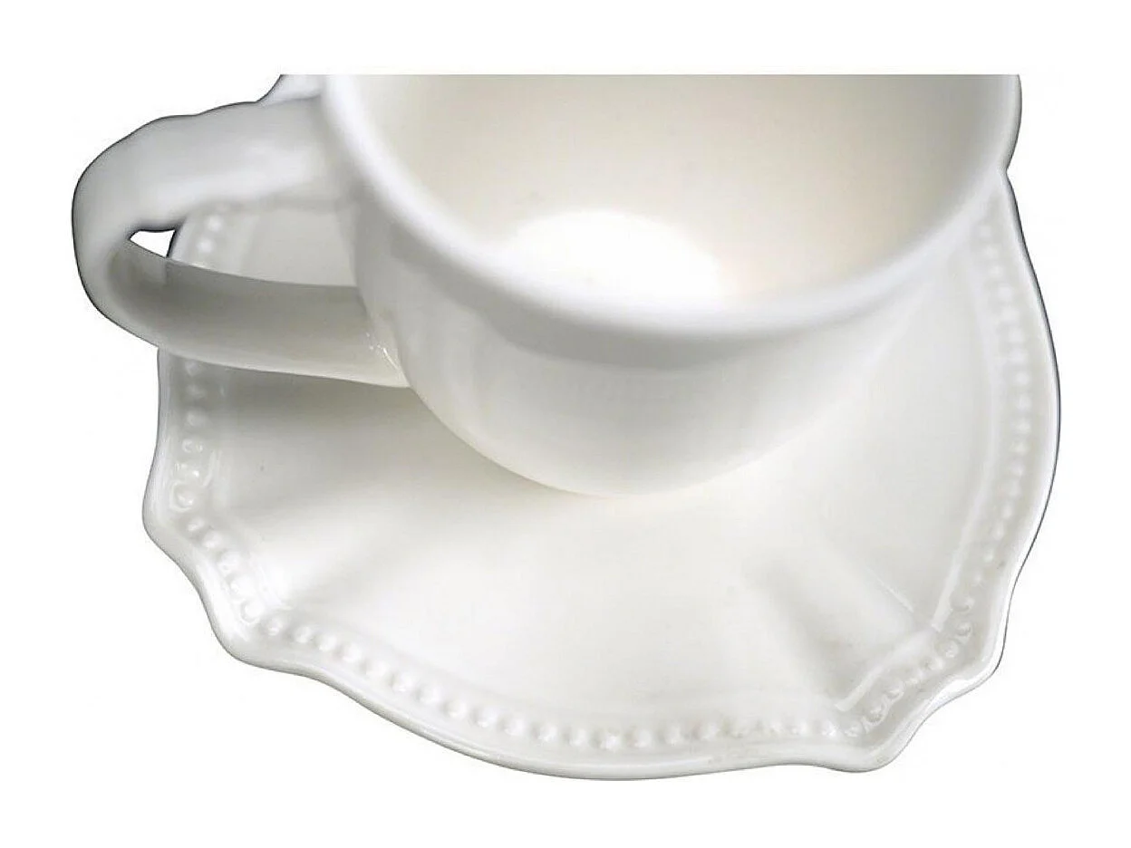 Lot de 5 tasses à expresso Céramique Blanc - Charme Interior's