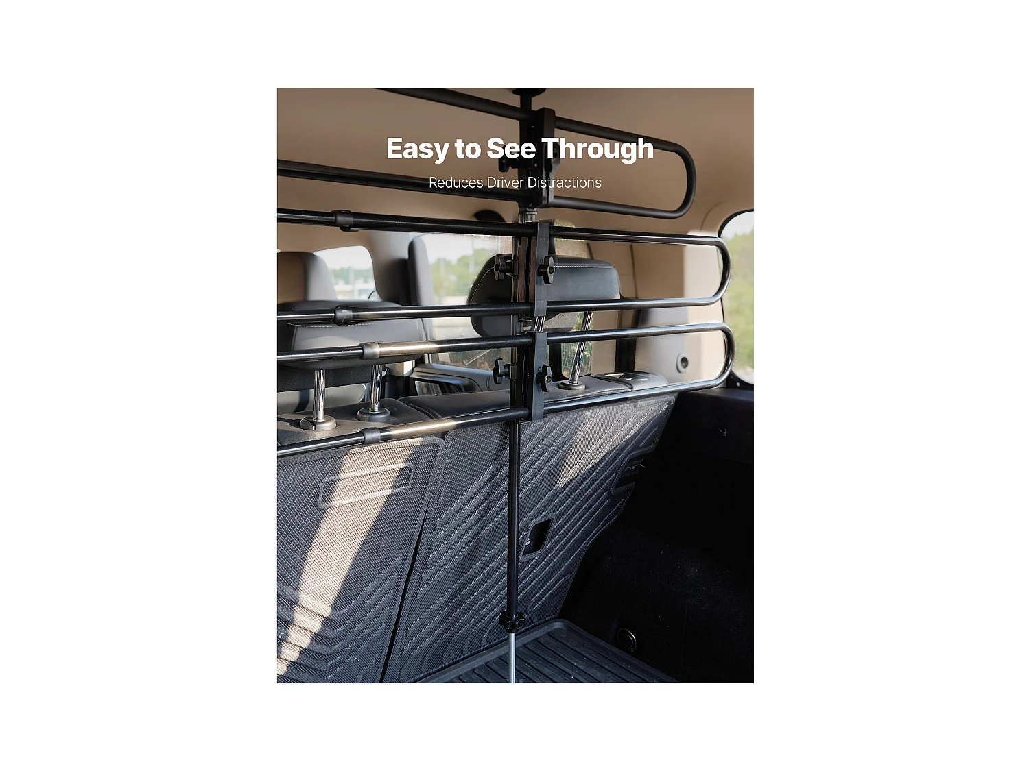 Barrière de Sécurité Réglable pour Chien SucceBuy, Séparateur Universel en Métal pour Animaux de Compagnie