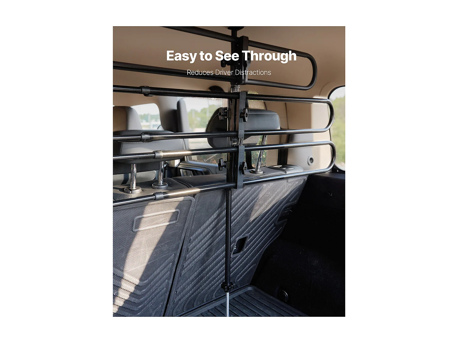 Barrière de Sécurité Réglable pour Chien SucceBuy, Séparateur Universel en Métal pour Animaux de Compagnie