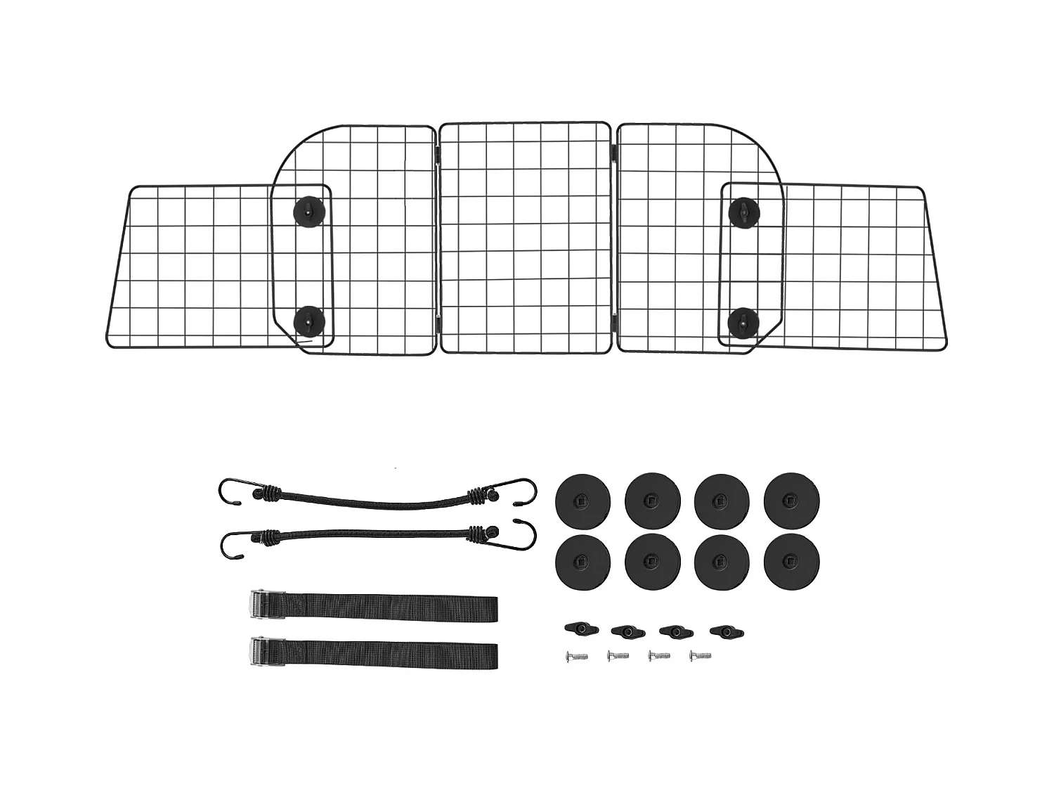 Barrière de Sécurité Réglable pour Chien SucceBuy, (93 à 152 cm), Séparateur de Voiture pour Espace de Chargement