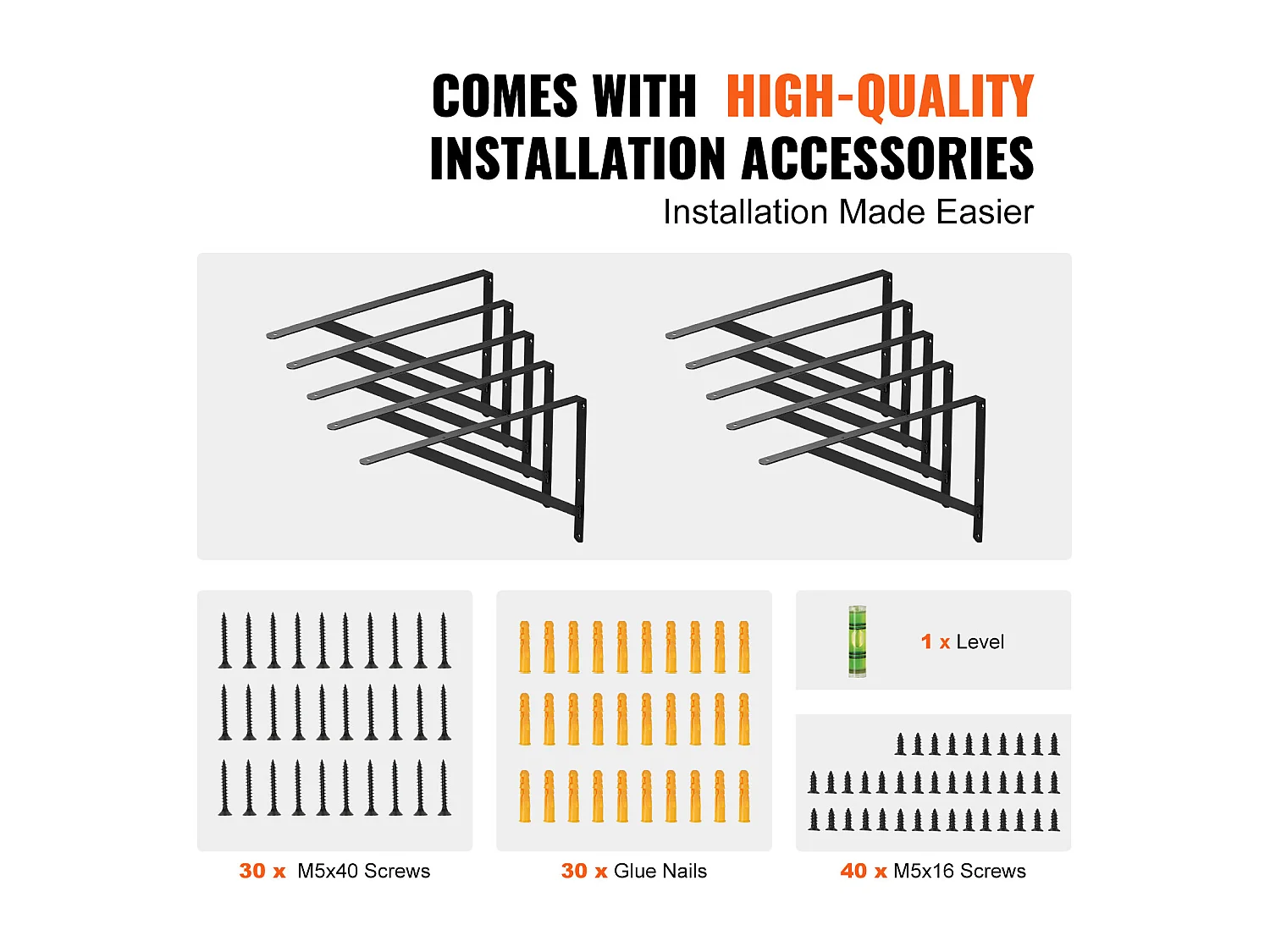 Planksteun SucceBuy, 30 x 20 cm, 10 Stuks, Robuust Zwevend, voor Woonkamers, Kantoren, Keukens, Badkamers en Bureaus