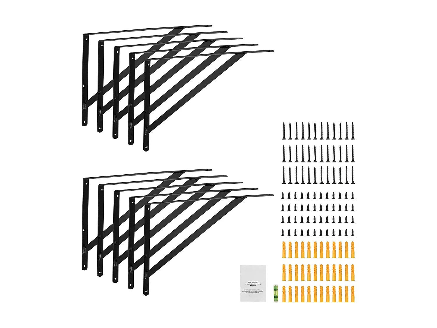 Support d'Étagère SucceBuy, 30 x 20 cm, 10 Pièces, Robuste Triangulaires, pour les Salons, Bureaux, Cuisines, Salles de Bains et Bureaux