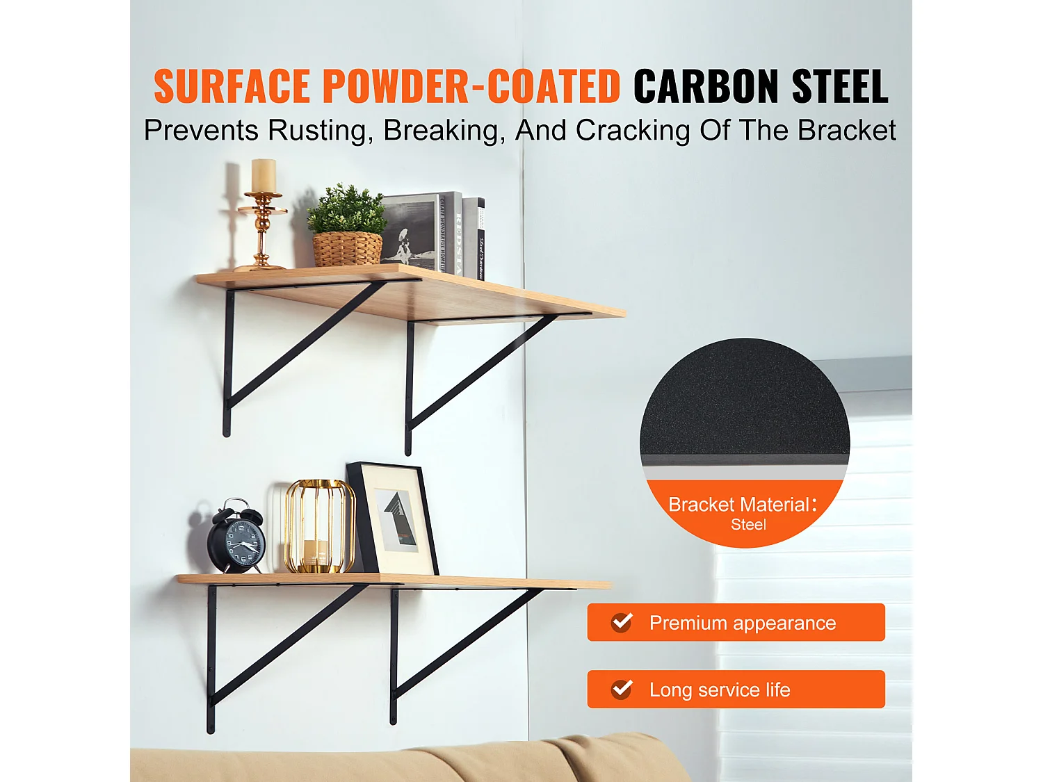 Support d'Étagère SucceBuy, 30 x 20 cm, 10 Pièces, Robuste Triangulaires, pour les Salons, Bureaux, Cuisines, Salles de Bains et Bureaux