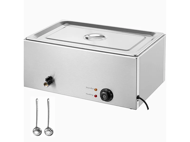Chauffe-Plat Buffet SucceBuy Chauffe-Plats Électrique pour Buffet de Comptoir, Bac Bain-Marie de 18 L Inclus