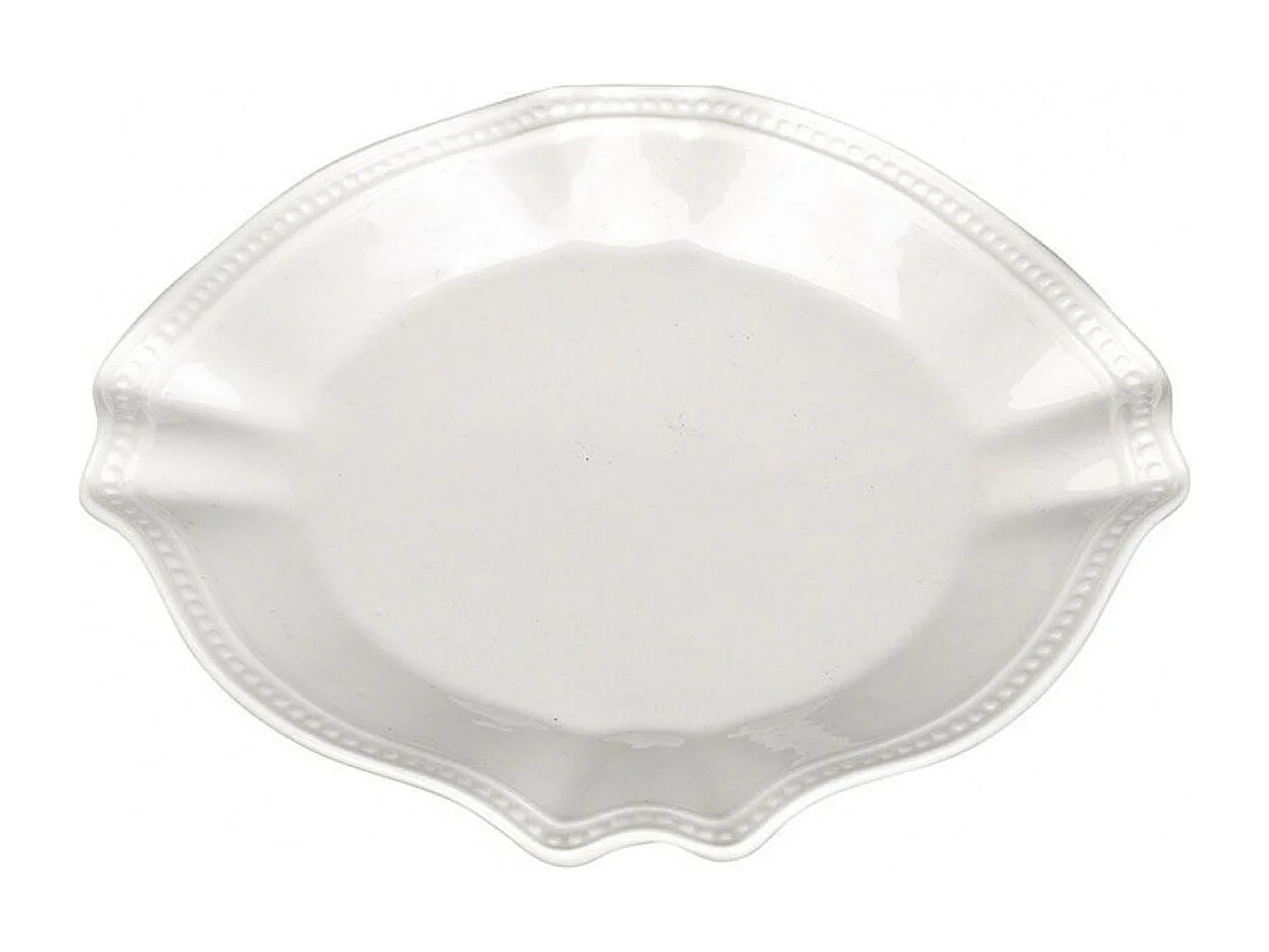 Lot de 5 assiettes plates Céramique Blanc - Charme Interior's