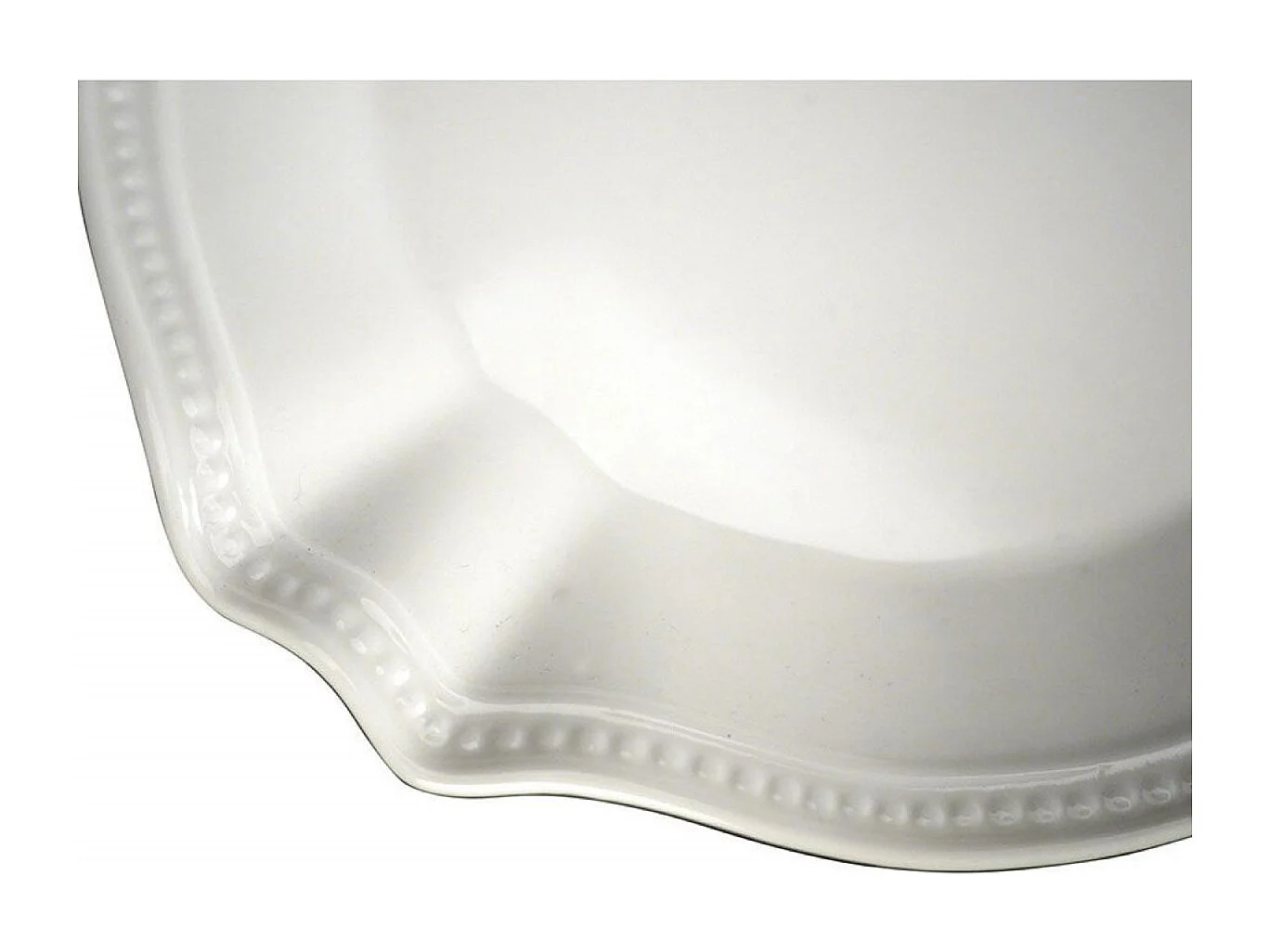 Lot de 5 assiettes plates Céramique Blanc - Charme Interior's