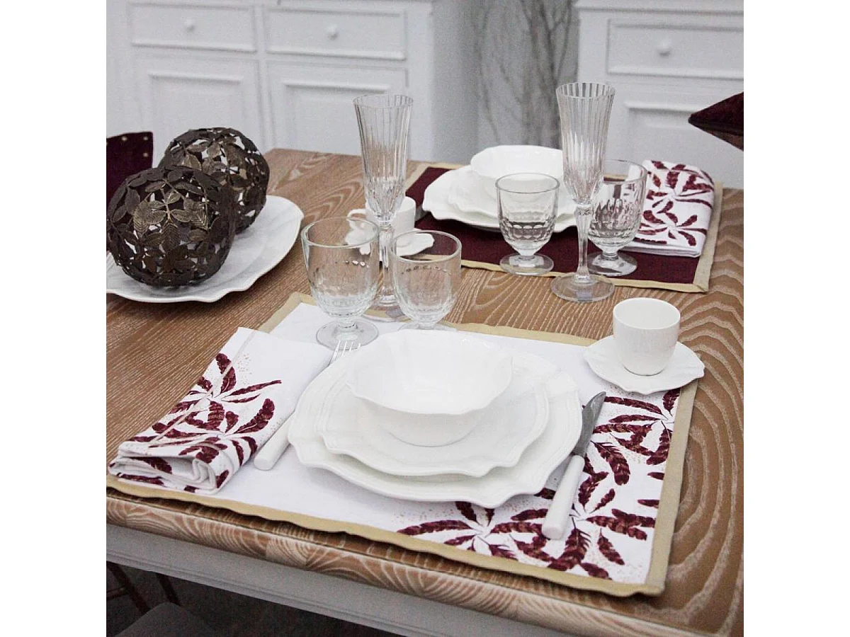 Lot de 5 assiettes plates Céramique Blanc - Charme Interior's