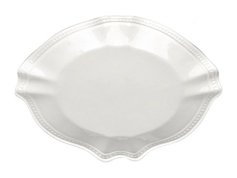 Lot de 5 assiettes plates Céramique Blanc - Charme Interior's