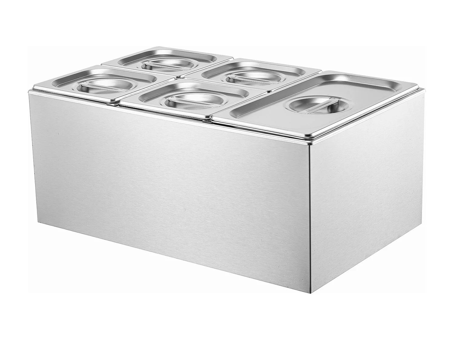 Buffetwarmer SucceBuy Commerciële Elektrische Buffet Voedselverwarmer met 5 Platen, 14,5 L Bain-Marie