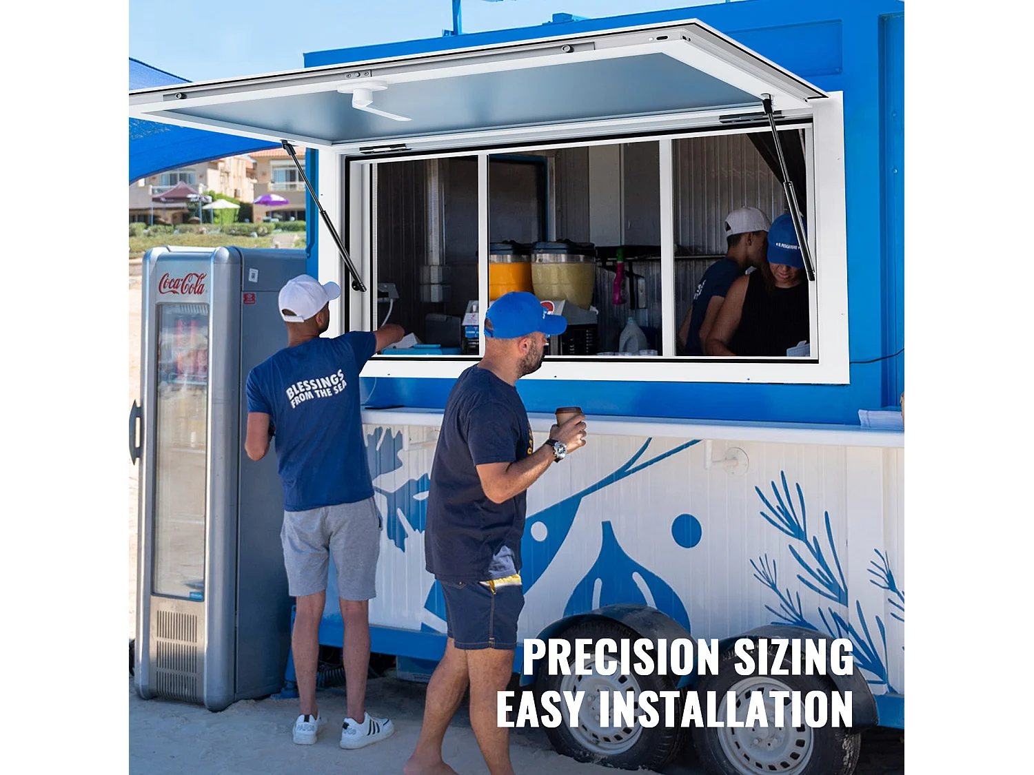 Fenêtre de Concession SucceBuy Fenêtre de Service de Concession 91,5 x 61 cm pour Auvent de Camion-Restaurant